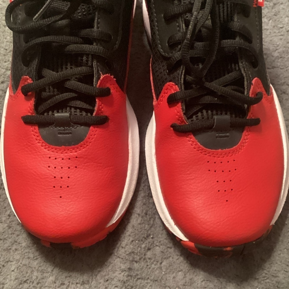 Under Armour Kids Red and Black Sneakers - Picture 6 of 6